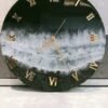 Ebon Stone Resin Clock